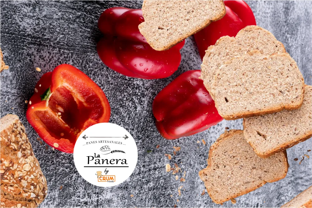 Pan de Molde (con PIMENTÓN ASADO) Integral Masa Madre "La Panera" (950grs aprox.)