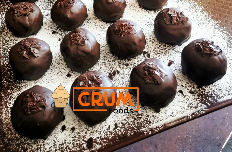 Trufa al Ron y Nueces Bañada en Chocolate (5 unidades)